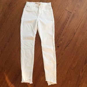 Joes jeans high rise frayed skinny jeans